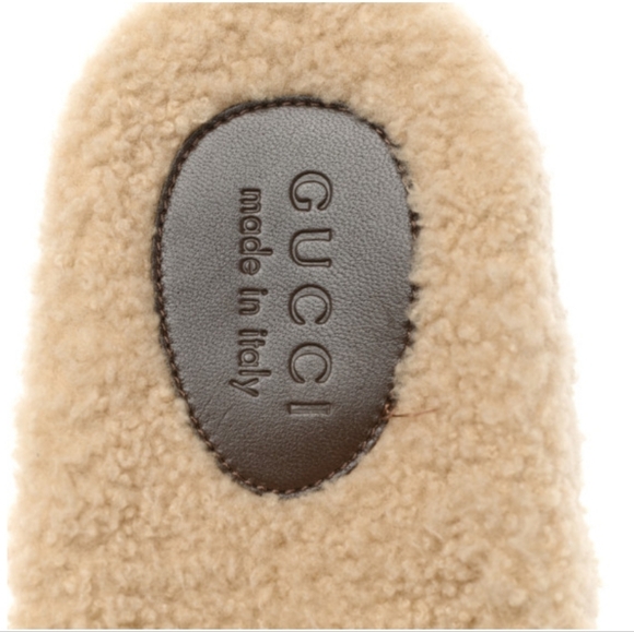 - Gucci × Northface Shearling Wool Slides  EU 42. Size 10 Men - Picture 3 of 9